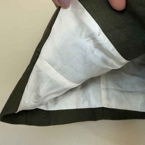 Zara Linen Tailored Vest Army Green Olive Women’s Size Large - Picture 4 of 5